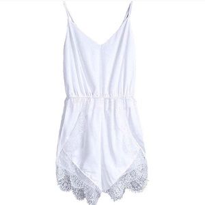 Face N Face White Lace Romper